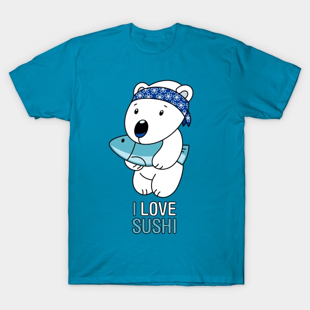 Sushi bear T-Shirt by goldengallery